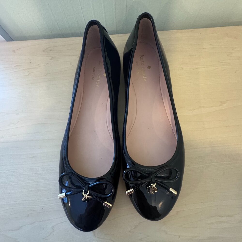 Kate Spade New York Willa Ballet Flats – Black Patent Leather – Size 9M - Picture 2 of 11